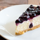 blueberry cheesecake on plate